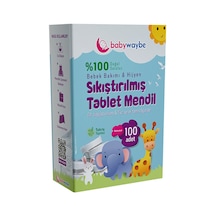 2 Adet Baby Waybe Bebek Bakım Temizlik Hijyen Mendili Sıkıştırılmış Tablet 100'lü Diğer