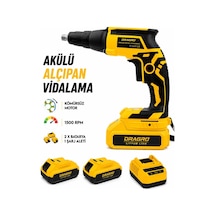 Dragro Drg21v 3.0ah Profesyonel Çift S Akülü Şarjlı Alçıpan Vidalama