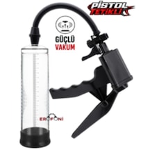 Erofoni Pistol Tetikli Güçlü Vakum Yapılı 22 Cm Kaliteli Vakumlu Penis Pompası