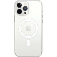Apple İphone 15 Pro Max Kılıf Magneticsafe Şeffaf Silikon - Şeffaf