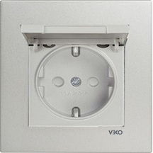 Viko Artline Novella Saten Kapaklı Topraklı Priz Çerçeveli - 9260