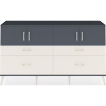 Arges Konsol 2 Raflı 4 Çekmeceli 4 Kapaklı 176x30x99 Antrasit-ant Antrasit-antrasit/aytaşı