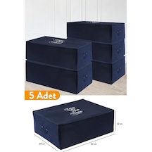 Serstil 5 Adet - Büyük Boy Baza Altı Lacivert Hurç 62 X 46 X 22 Cm