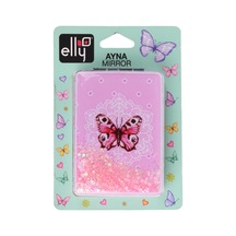 Elly Kelebek Desenli Çanta Tipi Makyaj Aynası Ellyayna0008pn Pembe