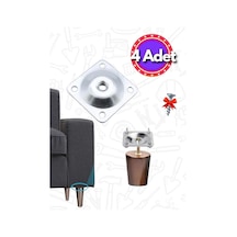M8 Tabla Metal Kare Tabla Sacı Baza Ayağı Tablası Sehpa Tablası Ince Diş Tabla 50 X 50 Mm 4 Adet Mob