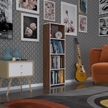 Kenzlife Kitaplık Süper Ga 120*40*19 Cvz 4 Katlı Tek Bölme Ofis Mutfak Banyo Dolabı Arkalıksız Çok Renkli