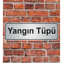 10X20 Cm Yangın Tüpü Yazılı Metal Yönlendirme Levhası