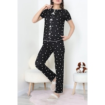 Modi Kaşkorse Fiyonklu Pijama Takımı Siyah - 53613.1048. Açık Bej - Siyah
