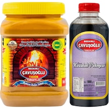 Bozkırlı Çavuşoğlu Kepeksiz Bozkır Tahini 930 G + Kozalak Pekmezi 1 KG