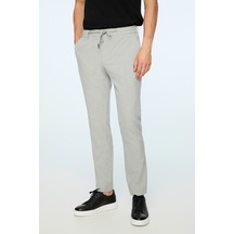Morven Erkek Gri Poliviskon Trend Düz Slim Fit Jogger Pantolon 26ms003040100 Gri