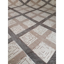 Aslan Home Kahverengi Yumuşak Yıkanabilir Kaymaz Dört Mevsimlik Salon, Banyo, Balkon, Genç Odası Kesme Yolluk Kahverengi