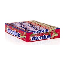 Mentos Şekerleme 37,5 Gr X 20'li Paket Çilek Aromalı Çiğnenen Draje 5'li Paket