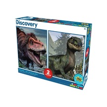 Prime 3d Discovery Tarbosaurus Ve Velociraptor İkili Puzzle 200 Parça 10231