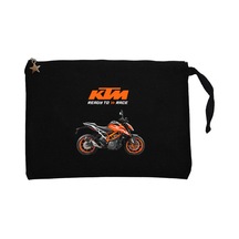 KTM 1290 Super Duke R Siyah Clutch Astarlı Cüzdan / El Çantası Siyah