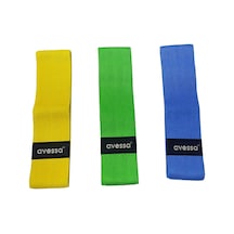 3 Seviye Örme Direnç Lastiği Hafif Orta Sert Direnç -direnç Bandı - Egzersiz Bandı -pilates Bandı -spor-fitness-yoga Çok Renkli