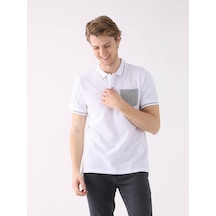 Dufy Beyaz Erkek Slim Fit Polo Yaka Tshirt - 82801 Beyaz