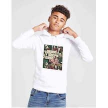 Tshirthane La Case De Papel Grand Theft Baskılı Unisex Çocuk Kapüşonlu Beya Beyaz
