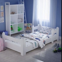 Tulipkids Montessori Karyola Beyaz 90x190 Yatak Uyumlu Oval Kesim Çocuk Yatağı Kids-107