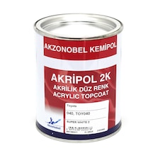 Akzonobel Akripol 2k Düz Renk -super White 2-040. Toy040- 1 Lt.