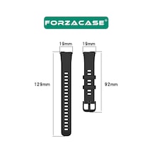 Forzacase Huawei Band 9 İçin Tokalı Silikon Kordon Kayış - Fc541