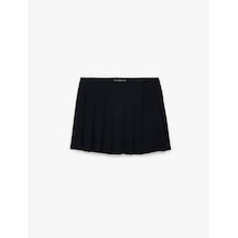 Koton Viskon Karışımlı Kalın Piliseli Mini Etek Lacivert 6sak70023ew Lacivert