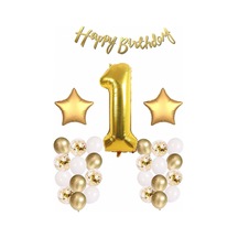 Yaş Balon Happy Birtday Doğum Günü Süsleme Seti
