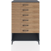 Hyperion Dolap 6 Çekmeceli 88x44x134 Antrasit-çam Antrasit