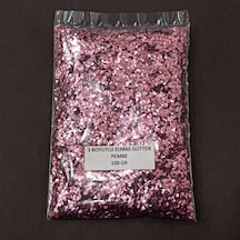 Glitter Epoksi Reçine Süsleme Pulu Üç Boyutlu Elmas Görünümlü Nail Art Makyaj Sim Pembe 100 Gr