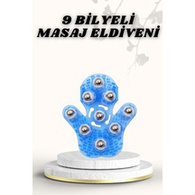 9 Bilyeli Masaj Eldiveni Giyilebilir Plastik Vücut Sıkılaştırıcı Düz Renkli