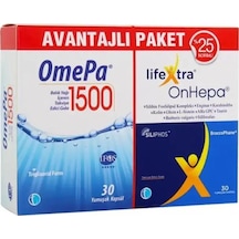 Omepa 1500 30 Kapsül + Lifextra Onhepa 30 Kapsül - Avantajlı Paket