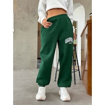 Kadın California Baskılı Paça Lastikli Oversize Eşofman 001