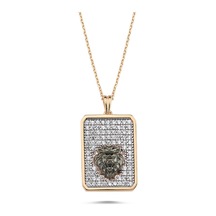 Sembol Gold Altın Kolye 14k Aslanlı Özel Tasarım Rose T8131
