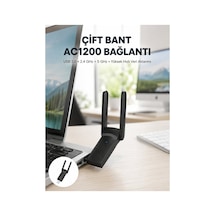 Usb Wifi Adaptör 1200 Mbps Hız - Glst9609-9162