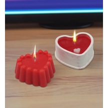 Bk Gift El Yapımı 2 Li Kalp Tasarımlı Kokulu Mum Seti, Sevgiliye Hediye, Doğum Günü Hediyesi, Yıl Dönümü Sarı