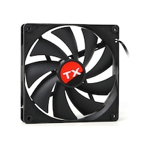 TX 14cm 500+RPM, 55 CFM, 3Pin+Molex Bağlantı, Sessiz Siyah Kasa Fanı (TXCCF14BK)