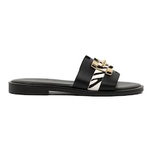 19 Black Terlik Kadın 21032 Myconian 2025 Greek Sandal Siyah