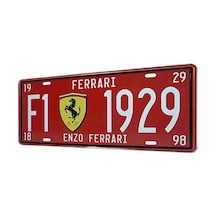 Ferrari F1 1929 Plaka Tasarımı 40x90 Cm Oyuncu Mousepad Kaymaz Taban Büyük Boy