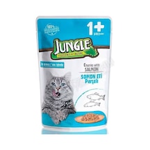 5 Adet Jungle Pouch Yetişkin Kedi Maması Somon Parçalı 100 Gr