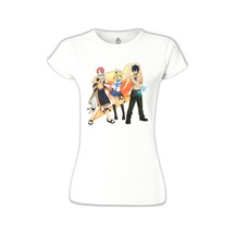 Fairy Tail 1 Beyaz Kadın Tshirt 001