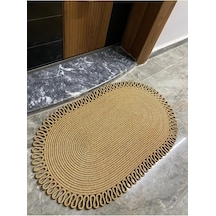Dublin Serisi Jüt, Desenli Kapı Önü, Paspas, Banyo Paspası, Balkon Paspası/hediyelik, Ev Eşyası Hasır 50 X 80 Çok Renkli