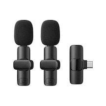 2in1 Kablosuz Yaka Mikrofonu Type-c Mini Mikrofon