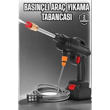 Şarjlı Oto Yıkama Tabancası Su Basınçlı Hazneli Bataryalı Standart