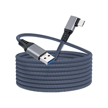 Oculus Quest İle Uyumlu Link Kablosu 6mt, 5gbps Usb Hızlı Veri Aktarımı, Hızlı Şarj Usb-c, Ques Standart
