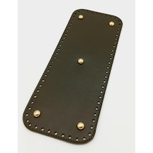 Angel Çanta Aksesuar Suni Deri Haki Renk 30X12 cm Dikdörtgen Çanta Tabanı (Light Gold Aparatlı)