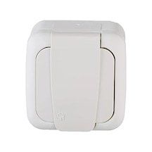 Nemliyer Topraklı Kapaklı Beyaz Priz 000543