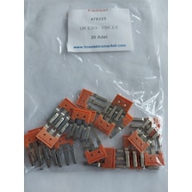 Klemsan 2,5mm2 pratik yay baskılı ray klemens için 3'lü üst köprü