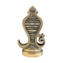 Dört Sure Dört Kûl Yazılı Kristal Taşlı Dini Hediyelik Biblo Sarı