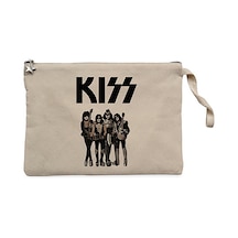 Kiss Anime Krem Clutch Astarlı Cüzdan / El Çantası Krem