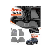 Volvo Xc90-5 Kişilik 2002-2014 Uyumlu Eva Oto Paspas Metal Topukluklu Havuzlu Açık Gri