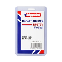 Bigpoint Kart Kabı Dikey Sert Pvc 55x88mm Bp673v